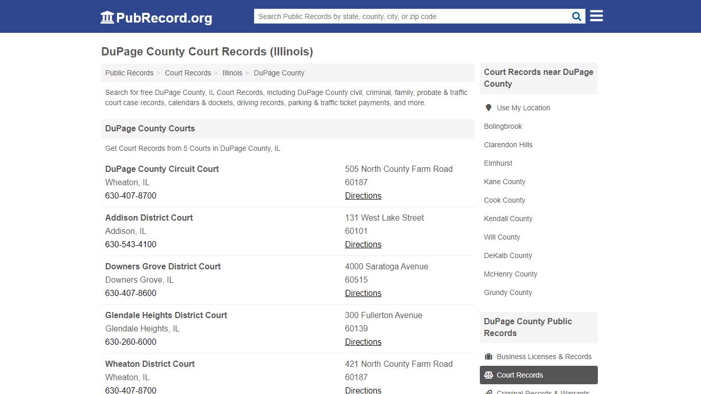 Free DuPage County Court Records (Illinois Court Records)
